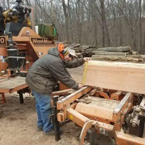 woodmizer lt70 cutting some white oak in catharpin virginia